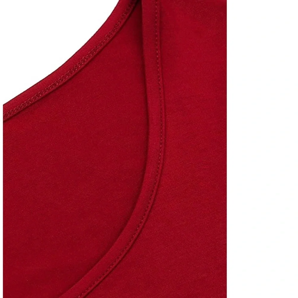 Maternity bodycon dress super expandable comfy red - Picture 6 of 8